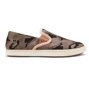 Olukai Pehuea Pa'I Camo Slip-On Sneakers Soft Pink Ke Au Shoes Ladies Size 5